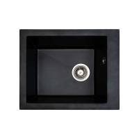 Кухонная каменная мойка VENTOLUX AMORE (BLACK QUARTZ) 500x410x190
