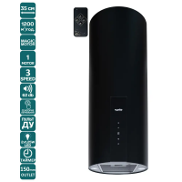 Витяжка VENTOLUX ISOLA CILINDRO 35 BK (1200) TRC MM