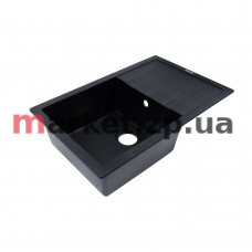 Кухонная каменная мойка VENTOLUX DIAMANTE (BLACK QUARTZ) 765x485x200