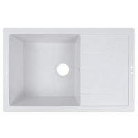 Кухонна кам'яна мийка VENTOLUX DIAMANTE (WHITE QUARTZ) 765x485x200