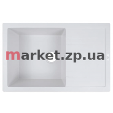 Кухонная каменная мойка VENTOLUX DIAMANTE (WHITE QUARTZ) 765x485x200