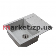 Кухонная каменная мойка VENTOLUX SILVIA (GRAY QUARTZ) 650x500x200