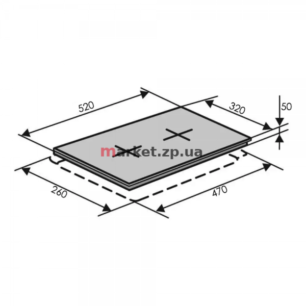 Поверхня VENTOLUX HG320 RCEST (WH) 7 Поверхня VENTOLUX HG320 RCEST (WH) 7