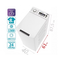 Пральна машина PRIME Technics PWT 81316 DIV