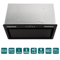 Витяжка VENTOLUX PUNTO 52 BKG (1200) ST