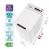 Пральна машина PRIME Technics PWT 71219 DIV